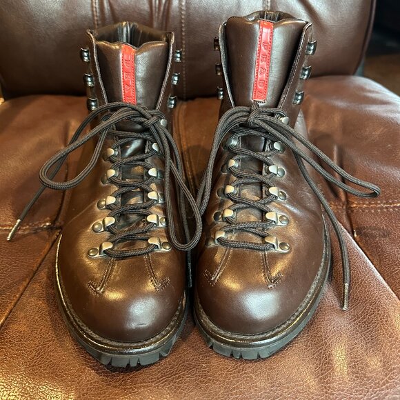 Vintage Prada Lace Up Boots - Picture 1 of 9